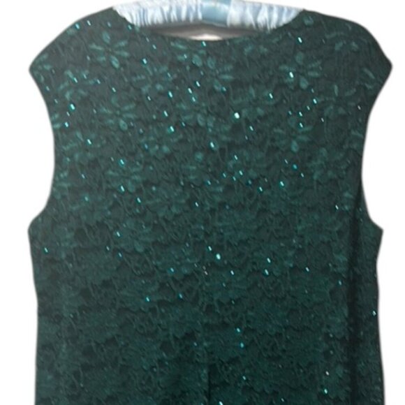 Dressbarn Green Sequin Cowl Neck Midi Dress Plus Size 22 NWT - Picture 11 of 14